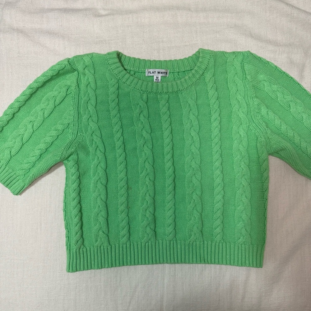 Green sweater top